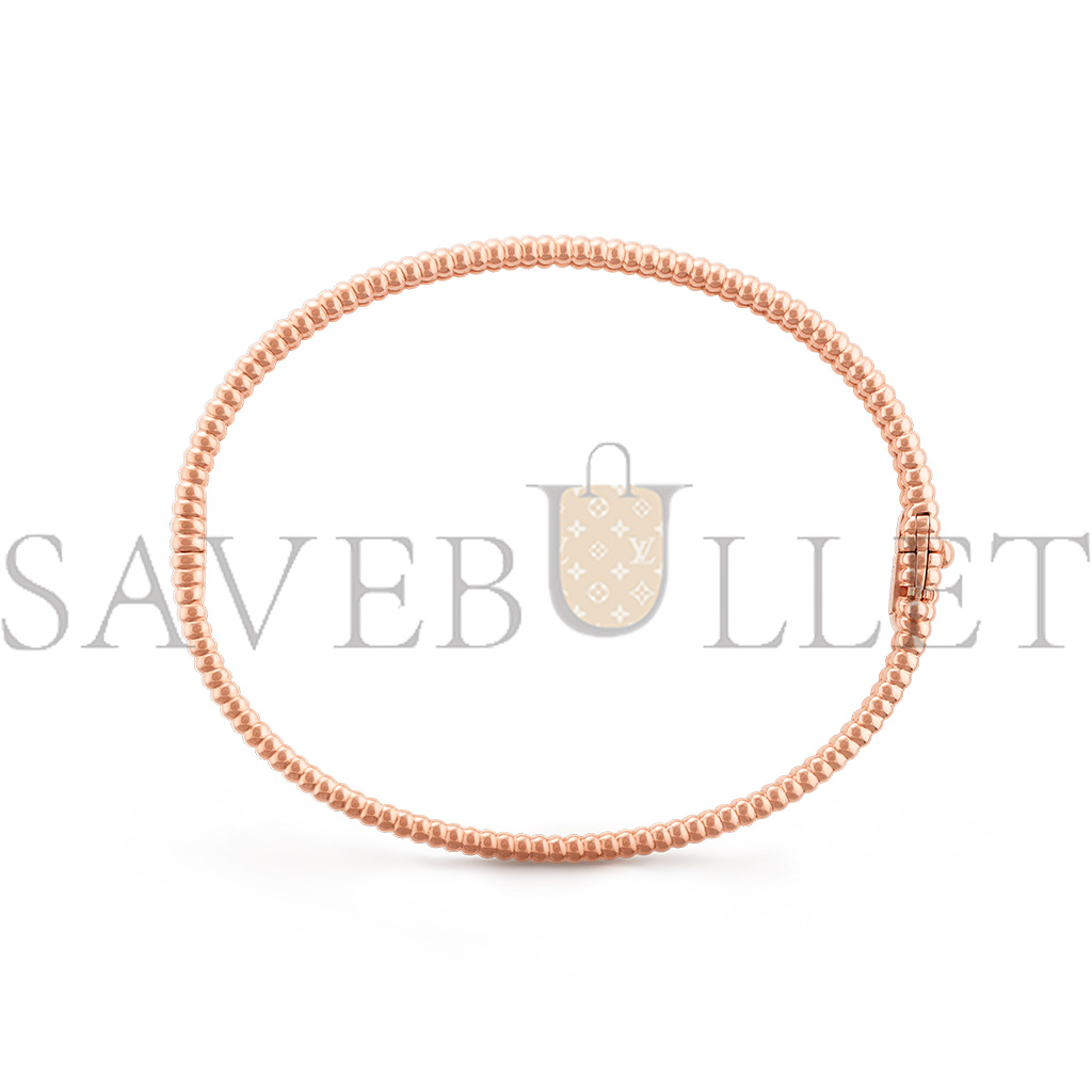 VAN CLEEF ARPELS PERLÉE DIAMONDS BRACELET, 1 ROW, MEDIUM MODEL - ROSE GOLD, DIAMOND  VCARP27F00